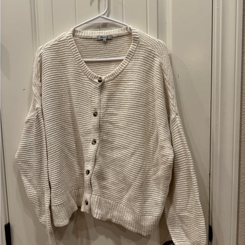 Madewell Cream Knit Cardigan